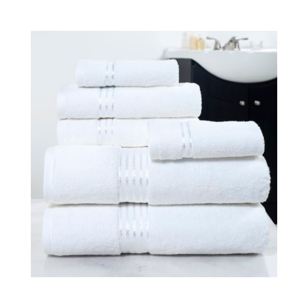 Hastings Home Hastings Home 100 Percent Cotton Hotel 6 Piece Towel Set - White 610932ZFE - main